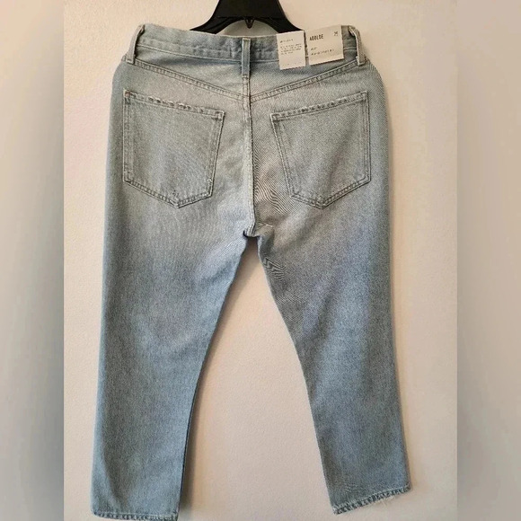 Agolde Riley High rise Straight Crop jean in Clear skies sz 29 NWT light wash - Picture 4 of 16